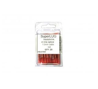 SuperLUG Red Heat Shrink In-Line Splice1.5mm 20pk