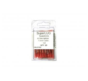 SuperLUG Red Heat Shrink In-Line Splice1.5mm 20pk