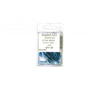 SuperLUG Blue Heat Shrink In-Line Splice2.5mm 20pk