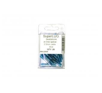 SuperLUG Blue Heat Shrink In-Line Splice2.5mm 20pk