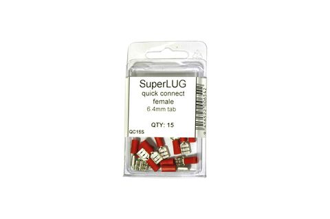 Fem.Quick Connect - 6.4mm Tab(std) Red 15pcs