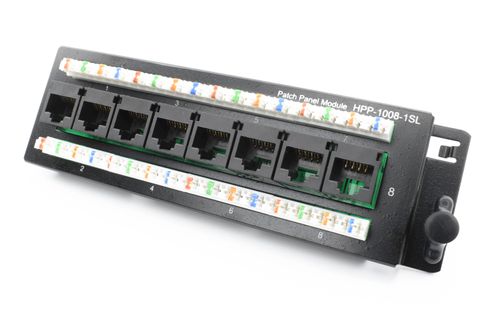 8 Port Cat6 Slimline Patch Panel