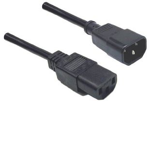 1.8M IEC Male to Female 10A SAA Approved Power Cord. (C14 to C13)