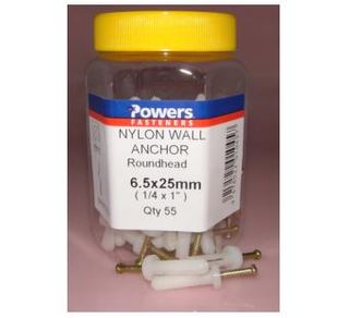 Rawl Nylon Anchor 6.5x25mm  55 in jar