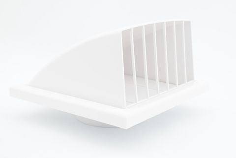WEATHER SHIELD COWLED OUTLET WALL VENT 150MM - WHITE