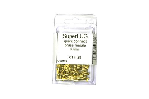 Fem. Quick Connect Brass 6.4mm Wide Slot- 25Pcs