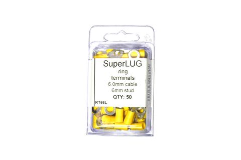 Ring Term - 6mm Cable 6mm Stud 50pcs