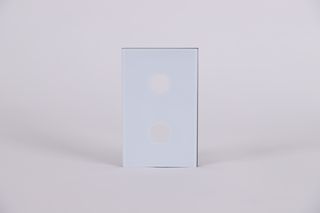 WHITE SILK SERIES 2 GANG GLASS PLATE