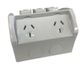 Waterproof double socket 10A IP53 with extra switch