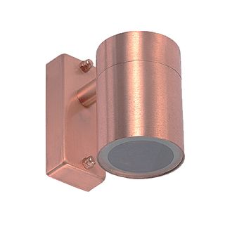 Halogen Single Wall Light IP54 Copper