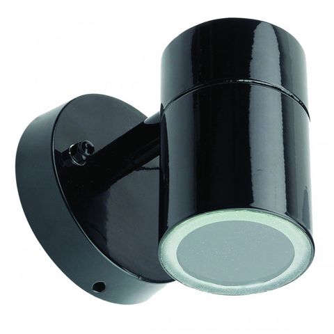 Halogen Single Wall Light IP54 Black