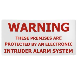 RED/WHITE WARNING STICKR OUTDOOR ALARM