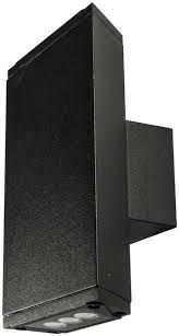 7W LED Wall Light Up/Down Black 3K IP54