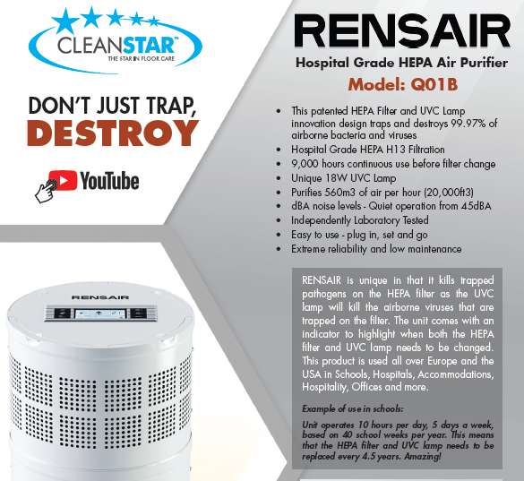 rensair air purifier block home page