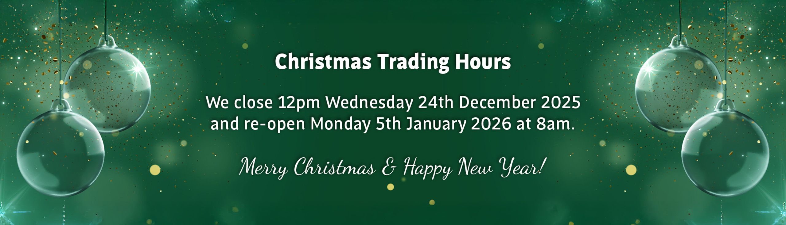 Xmas Hours 2025