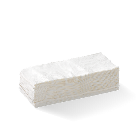 BIONAPKIN NAPKIN 2 PLY WHITE LUNCH 1/8 FOLD CARTON 2000