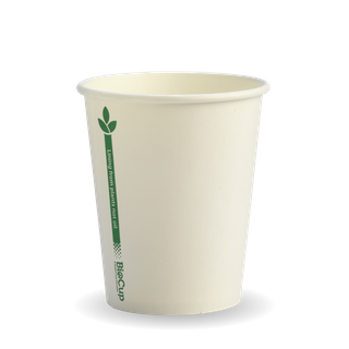 BIOCUP 8oz GREEN LINE SINGLE WALL CUP 80MM  CARTON 1000