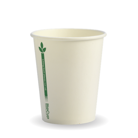 BIOCUP 8oz GREEN LINE SINGLE WALL CUP 80MM  CARTON 1000