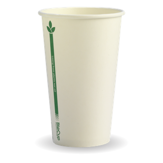 BIOCUP 12OZ GREEN LINE SINGLE WALL CUP 80MM CARTON 1000