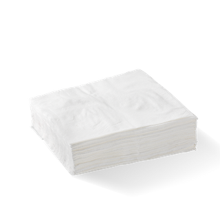 BIONAPKIN 1-PLY 1-4 FOLD WHITE LUNCH NAPKIN CARTON 3000