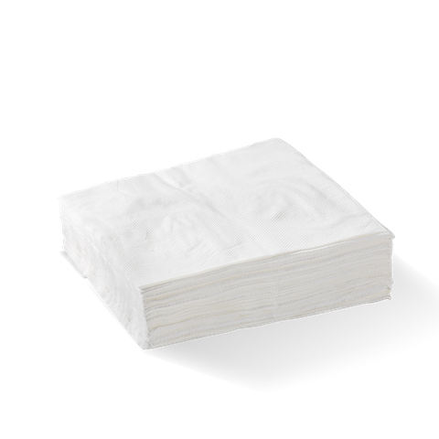 BIONAPKIN 1-PLY 1-4 FOLD WHITE LUNCH NAPKIN CARTON 3000