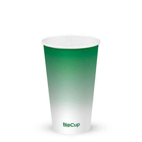 BIOCUP 16oz GREEN COLD PAPER CUP CARTON OF 1000
