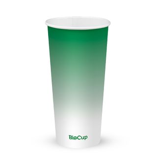 BIOCUP 22oz GREEN COLD PAPER CUP CARTON OF 1000