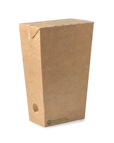 BIOBOARD UNLINED LARGE ENCLOSED CHIP BOX CARTON OF 800