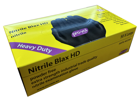 GLOVES NITRILE BLACK HEAVY DUTY XL PRO-VAL