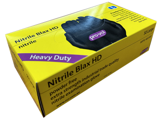 GLOVES NITRILE BLACK HEAVY DUTY LARGE PRO-VAL