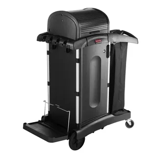 RUBBERMAID JANITOR CART WITH LOCKABLE DOORS