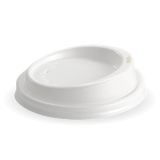 BIOCUP LID 90MM PS WHITE LARGE