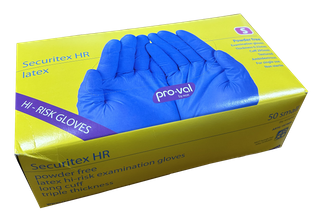 GLOVES LATEX BLUE HI-RISK SMALL PRO-VAL