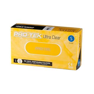 GLOVES VINYL CLEAR LOW POWDER SMALL PRO-TEK