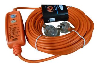 EXTENSION LEAD WITH IN-LINE RCD 20MTR 10AMP