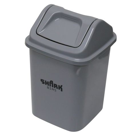 BIN 20LTR FLIP TOP LID GREY