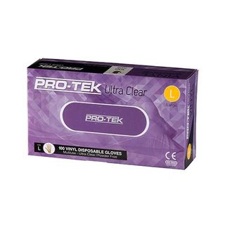 GLOVES VINYL CLEAR POWDER FREE LARGE PRO-TEK