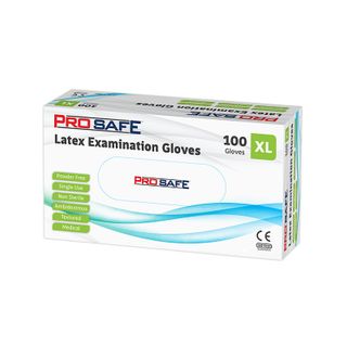 GLOVES LATEX WHITE POWDER FREE XL PROSAFE