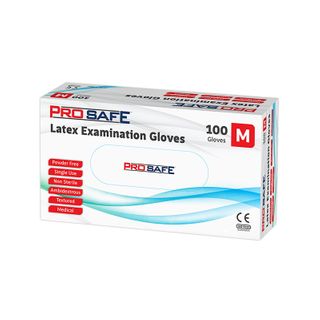 GLOVES LATEX WHITE POWDER FREE MEDIUM PROSAFE