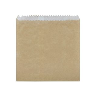 BAG 2 SQUARE GREASE PROOF LINED BROWN 200 X 200 PKT 500