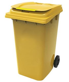 BIN 240 LT YELLOW WHEELIE BIN OATES