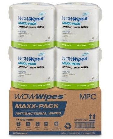 WOW WET WIPES MAXX PACK 4 X 1200 CTN