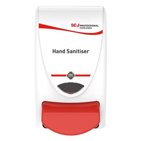 DEB DISPENSER FOR HAND SANITISER WHITE & RED