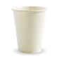 BIOCUP SINGLE WALL WHITE - 390ML/12OZ (90mm) - BIOPAK