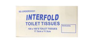 TOILET PAPER  INTERFOLD 1 PLY