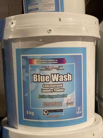 BLUE WASH LAUNDRY POWDER - BUCKET 8KG