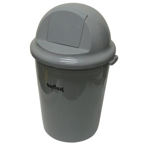 BIN 80 LTR GREY PUSH-IN LID