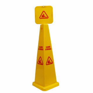 CAUTION SIGN CONE 950MM CLEANING IN PROG