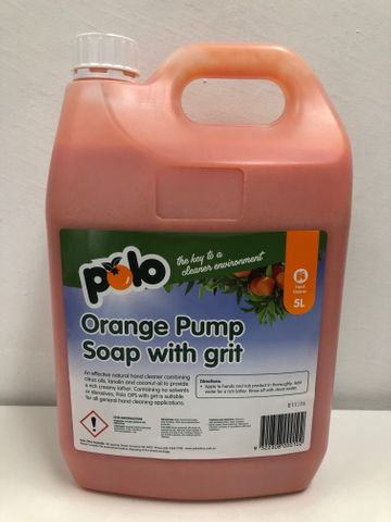 ORANGE PUMP SOAP WITH GRIT 5LT