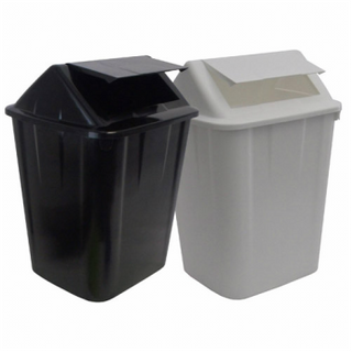 BIN 32LTR BLACK SWING TOP LID